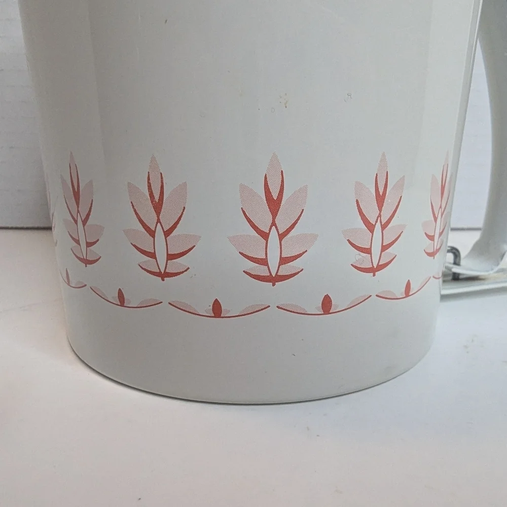 ANDROCK Vintage Metal Sifter Made In USA Retro Off White/Red/Pink Floral Print